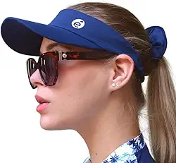 Kit Viseira De Praia + Scrunchie Caminhada Beach Tênis Uv50+