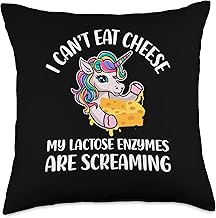 Cheese Allergy Lactose Intolerance Dairy Lactose Enzyme Throw Pillow