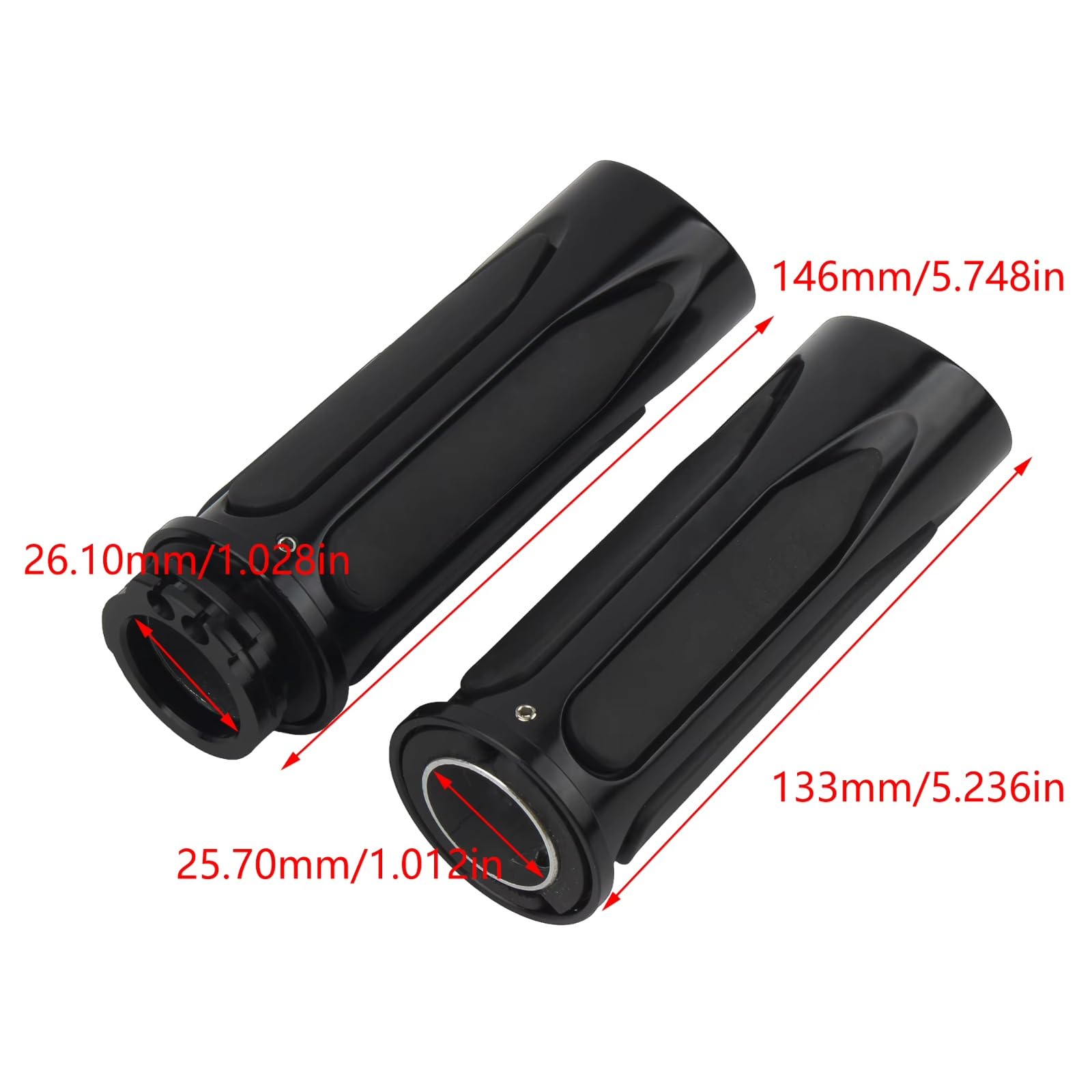 Fundas Manillar Moto Puños Extremo Barra Funda Antivibración Para Dyna Fundas manillar moto | Cubiertas manillar motocicleta 25mm empuñaduras de mano, puños extremo barra funda antivibración(A 2PC)