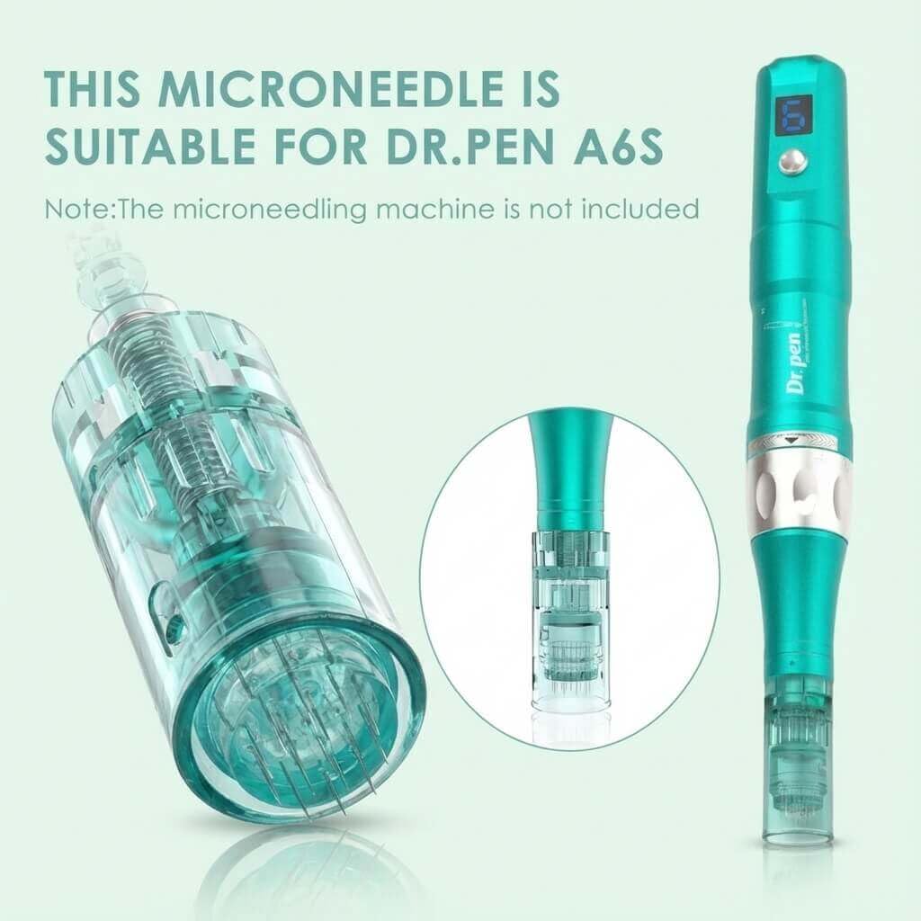 Dr. Pen - Cartucce di ricambio A6S, 15 pezzi, 11 pin, per contatto con superfici bilanciate e cura cosmetica quotidiana, uso viso e corpo a casa o in salone di bellezza, sterili monouso, compatibili