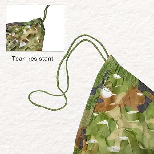 Vista 26 de LOOGU - Red de camuflaje militar para caza y acampada, 6.5 x 10 pies, 6.5 x 26 pies, 10 x 10 pies, 10 x 13 pies, 10 x 16.5 pies, 13 x 16.5 pies