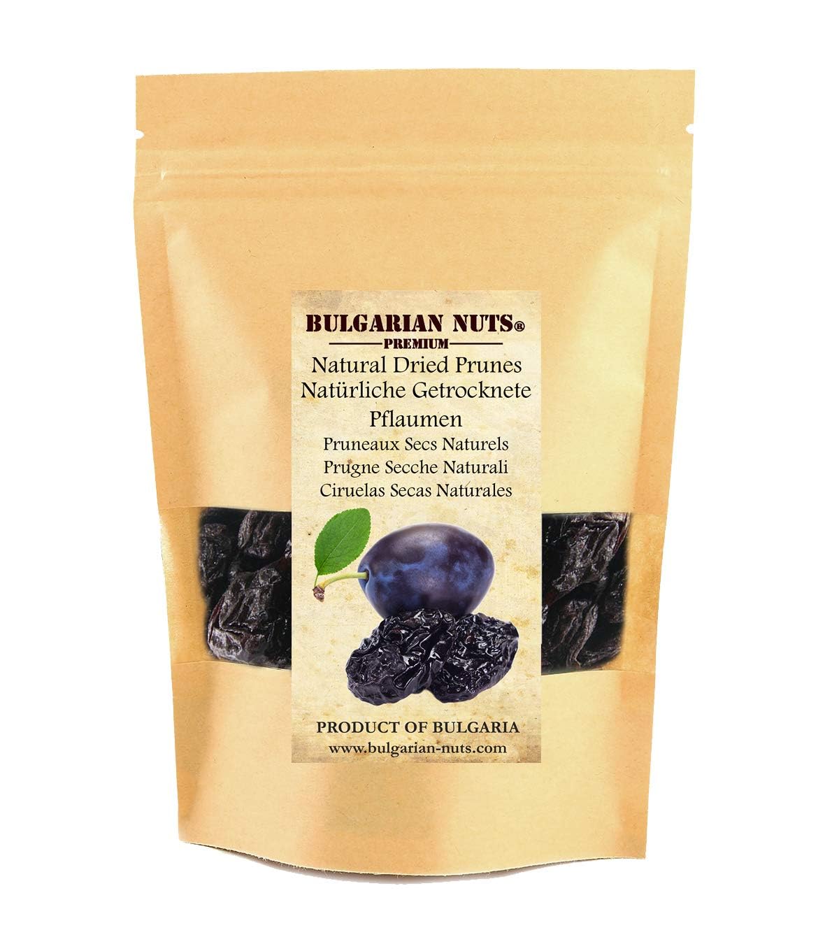 1 kg Ciruelas Pasas Naturales Secas sin Hueso, Ain Azúcares, Edulcorantes, Aditivos, Conservantes, Gluten, secadas al sol