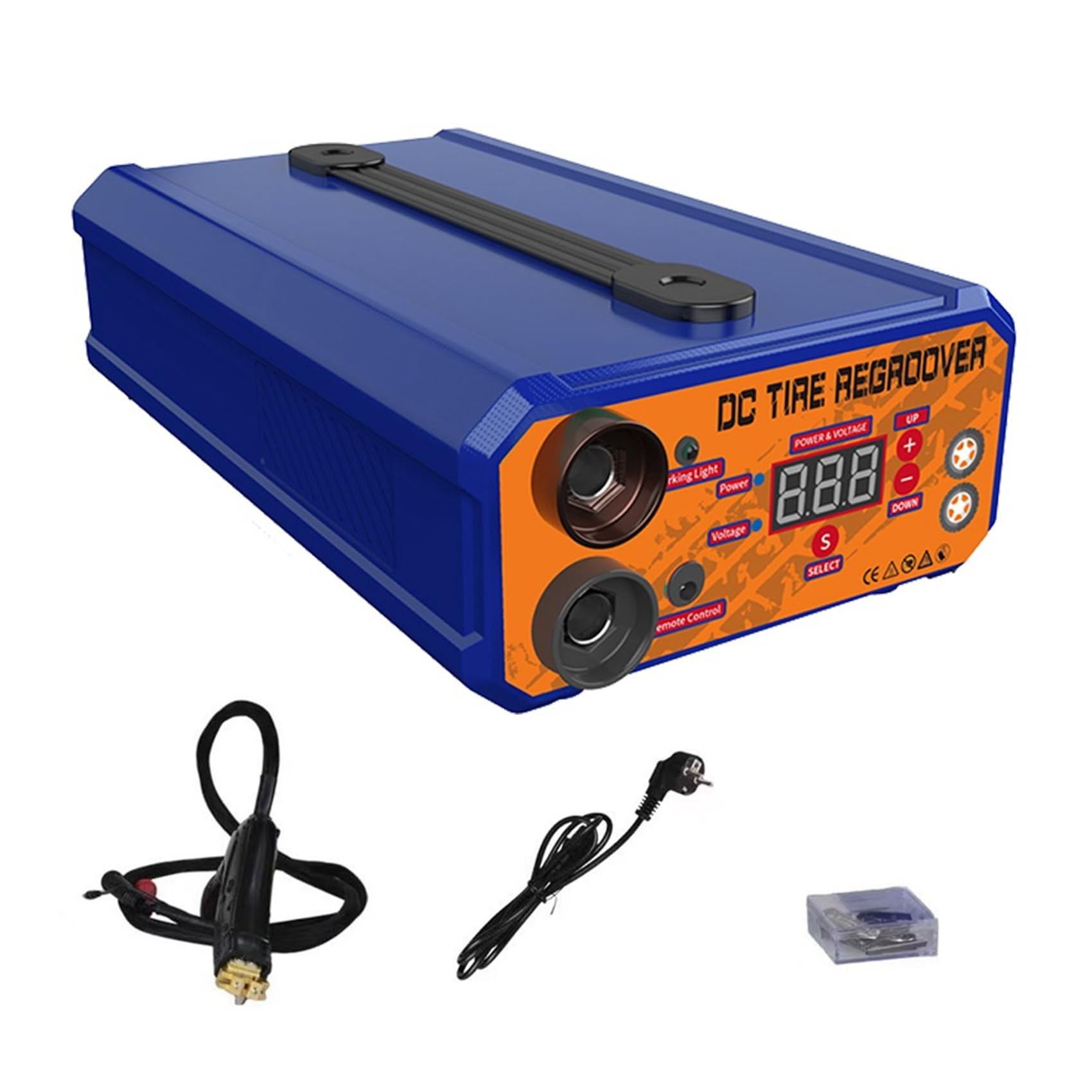 Macchina per Incisione di Gomma per Pneumatici DC da 1KW Conforme All'UE, Attrezzatura per Scanalatura e Rigatura di Pneumatici in Gomma per Elevatori e Automobili, con Spina UE.