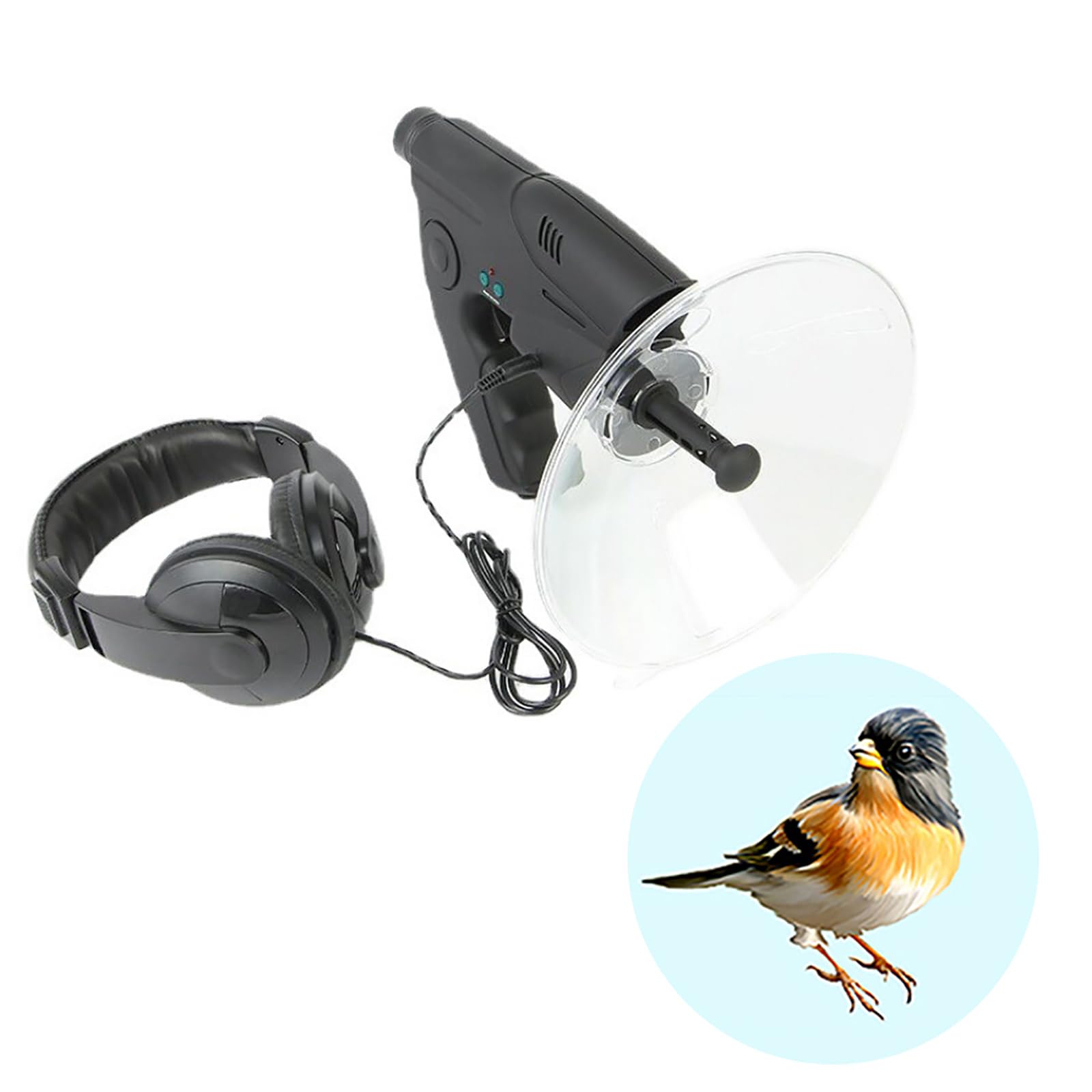 Micrófono Parabólico Profesional Con Zoom 8x – Dispositivo De Escucha Direccional Y Grabación Para Observación De Aves Y Naturaleza