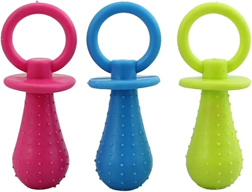 Chupete de goma pequeño anillo de campana molar masticable juguete para mascotas perros gatos entrenamiento y juego (L)
