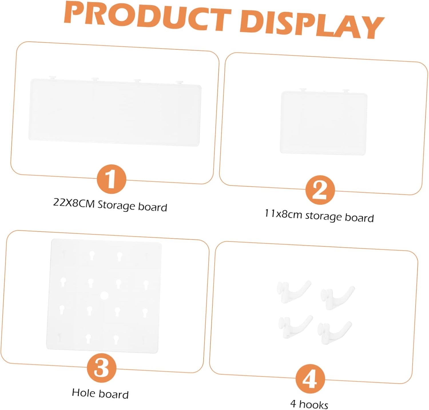 Ciieeo Pegboard Storage Shelf Garage Wall Organizer for Hats Umbrellas Adhesive Hooks No Punching Easy Assembly