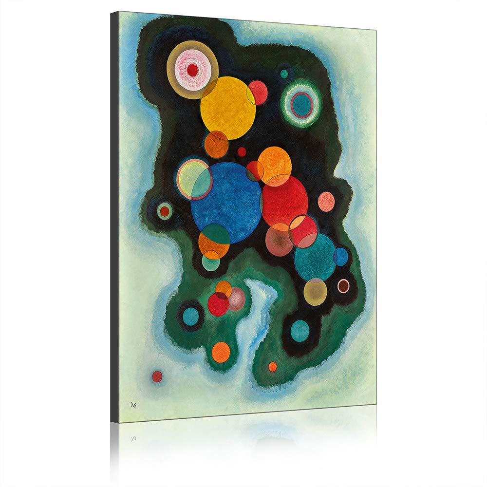 Peinture Kandinsky reproduction affiche sur toile 60x90 cm art mural abstrait salon