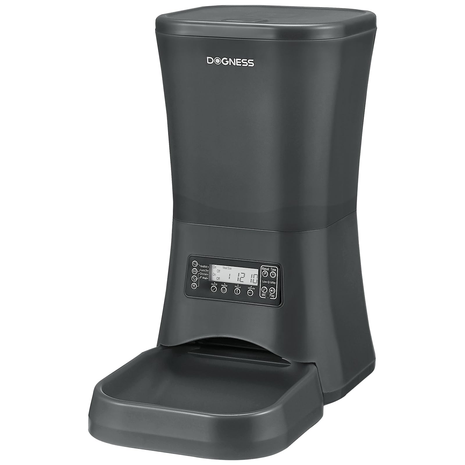 DOGNESS Comedero automático para perros 9L para perros grandes, dispensador automático de comida para perros con temporizador, extragrande, dispensador automático programable de alimentos para