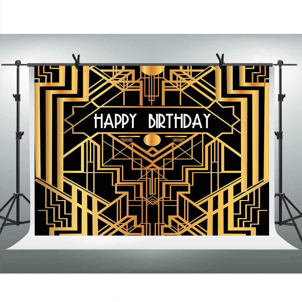 Buy Happy Birthday Backdrop for Gatsby Birthday Party Decorations FHZON