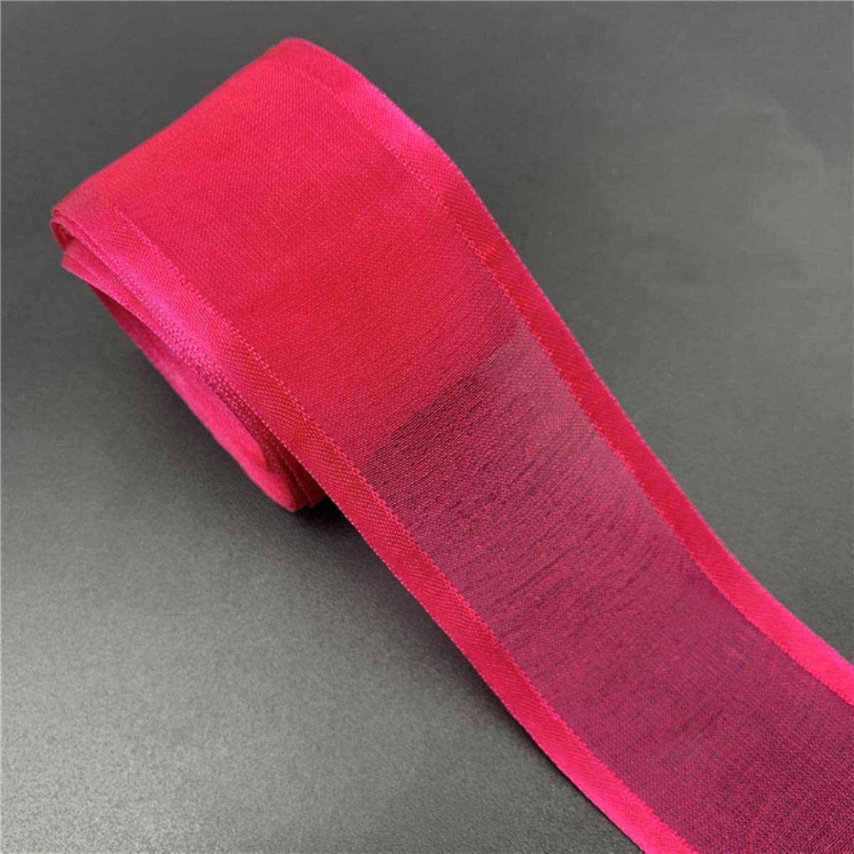 Ruban En Organdi Fin 6mm X 20m - Rose - Pour Décorations De Mariage, Fêtes, Bouquets Et Faire-part - Style Bohème Léger