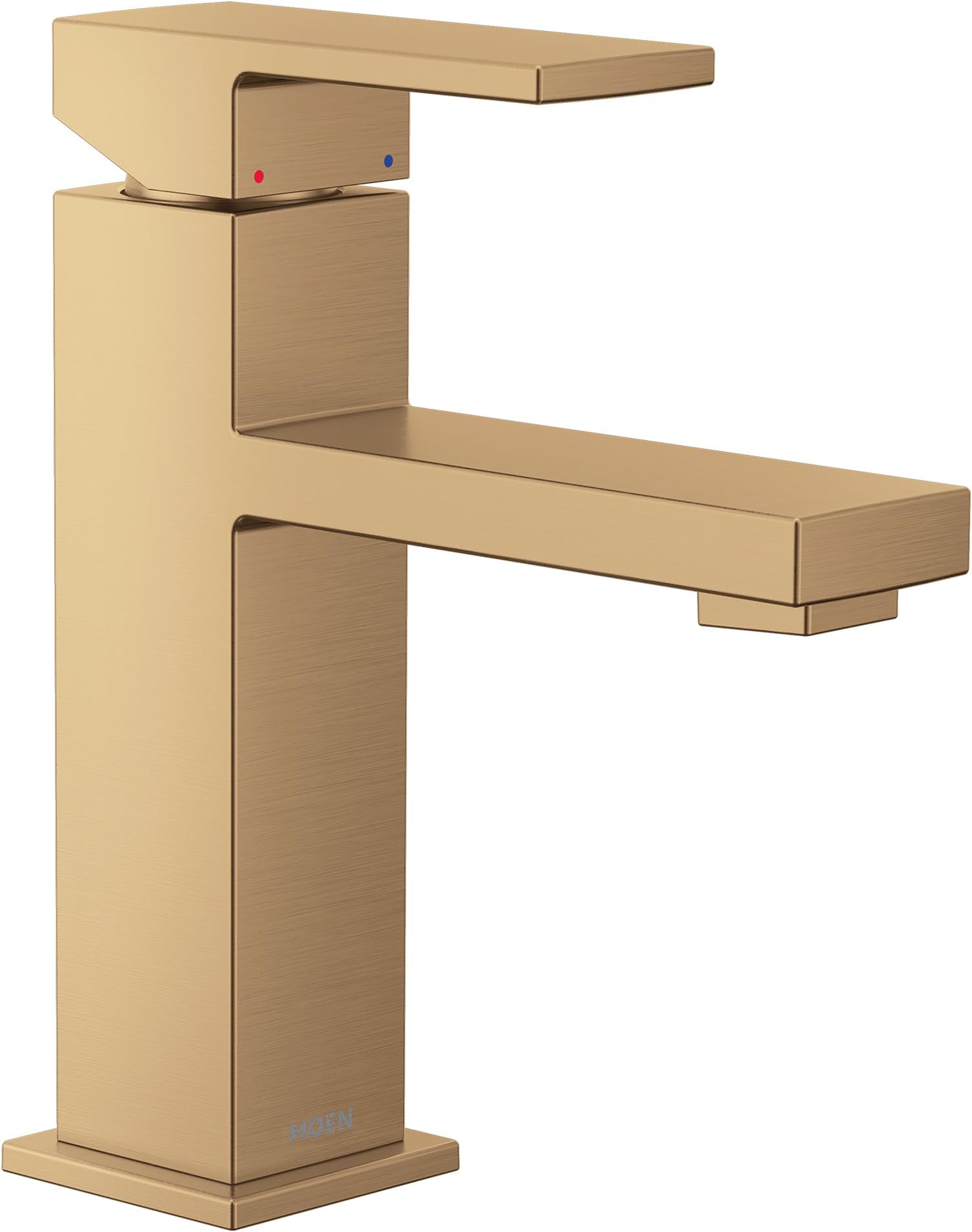 Moen Align Brushed Gold One-Handle Modern Bathroom Faucet with Drain ...