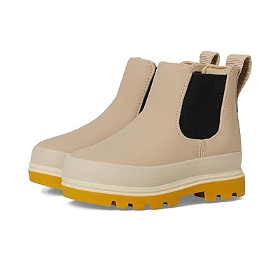 Native Shoes Kids Kensington Chelsea (Toddler/Big Kid) Girls Shoes Flax Tan/Mash Brown/Bone White