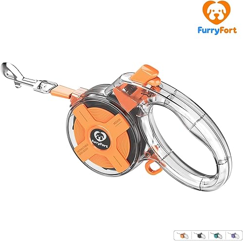 Miniatura 2 de Correa retráctil para perro de 13 pies, sin enredos de 360, correa de nailon fuerte para perros medianos y pequeños, mango ergonómico antideslizante