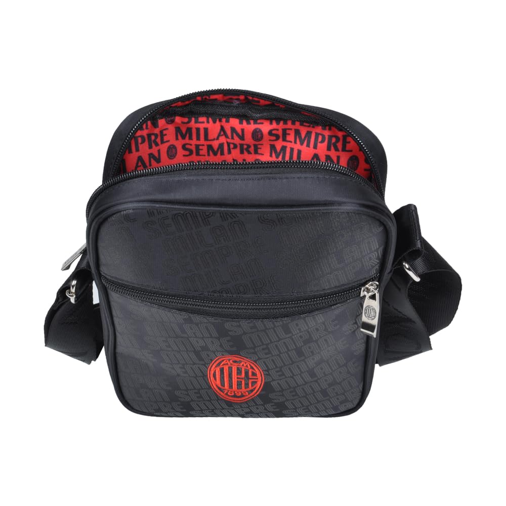 Ac Milan 143414 Milan, Bolso Unisex Adulto, Negro