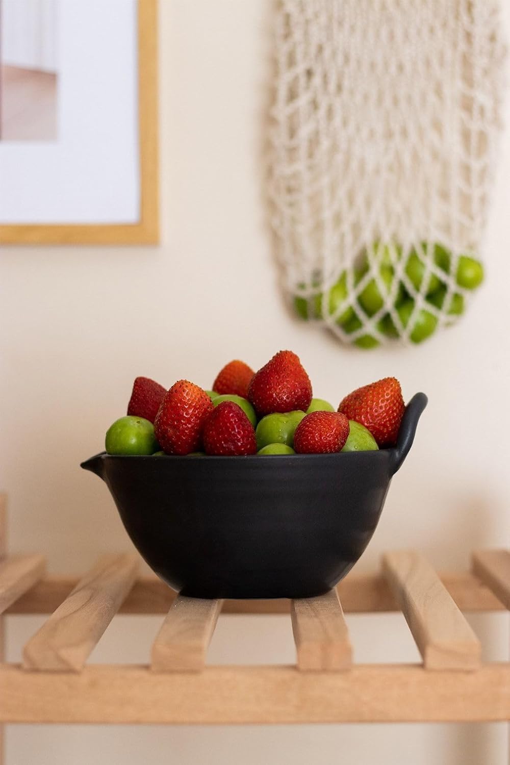 SODEF Mixing Bowl Ceramic Black Whisking Bowl 29 fl oz Beige for Baking, Cooking, Serving - Beige, One Size