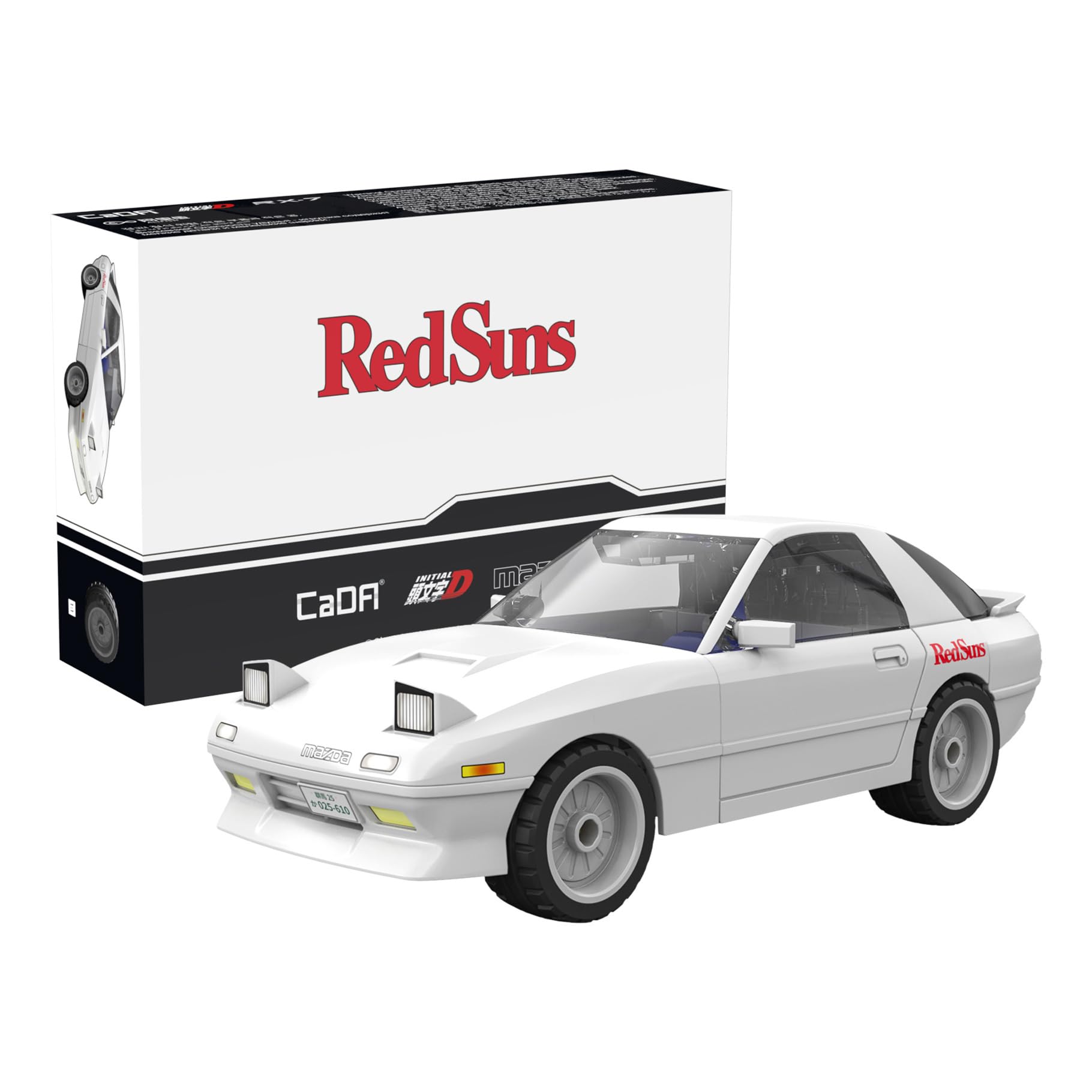 CaDA Initial D Mazda RX7 FC3S Sports Car - 66 Pieces - Self-Build Brick Building Block Model C55016W