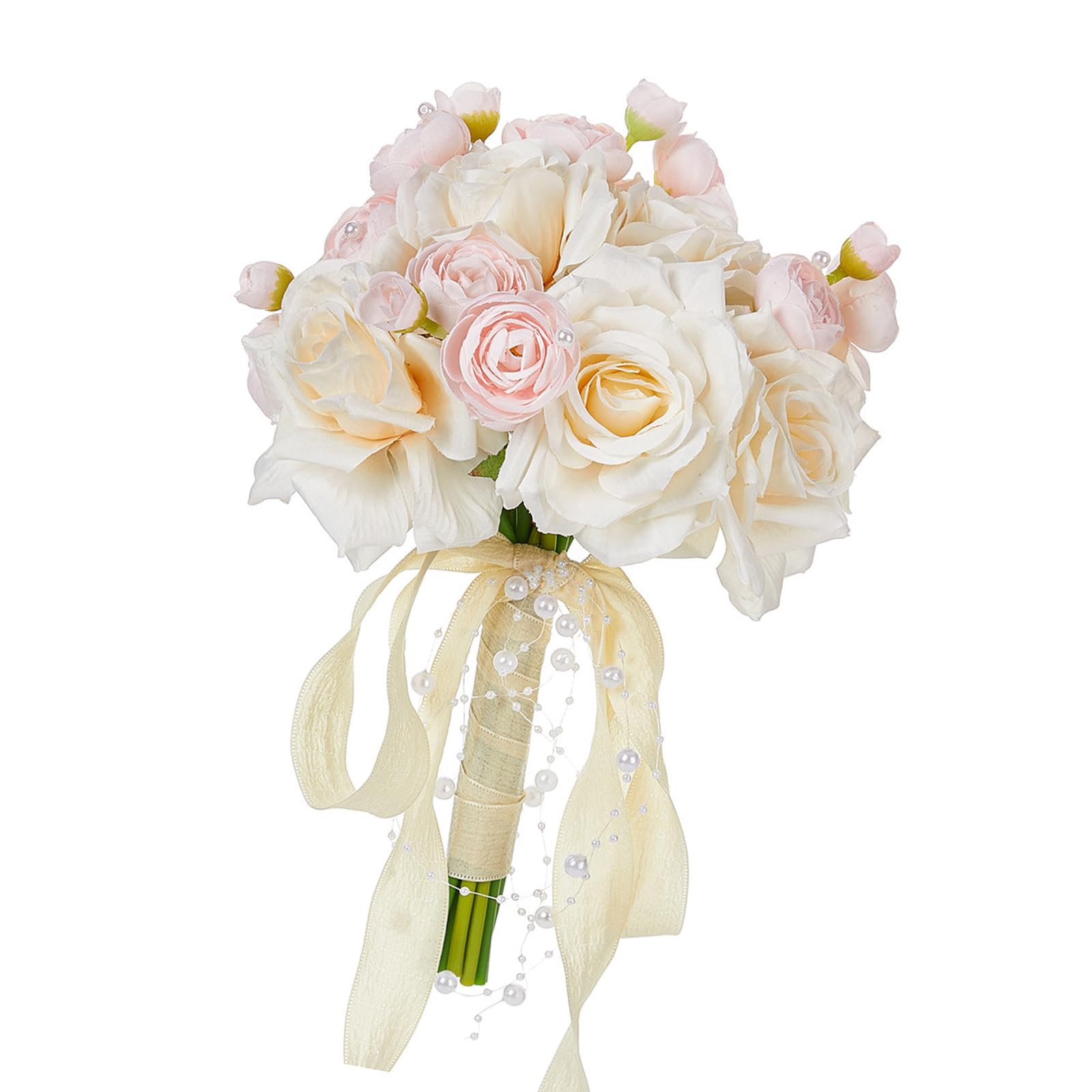 JSGHGDF Delicate Flowers Elegant Bridal Bouquet for Outdoor Wedding Ceremony Artificial Flower Bouquet Bride Bouquets for Wedding