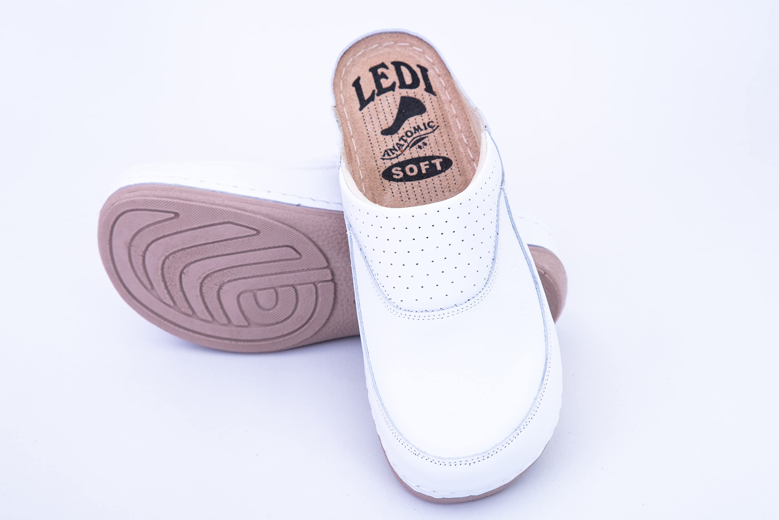 Ledi 430 Anatomic Zuecos Mules Zapatillas Zapatos de Cuero, Mujer