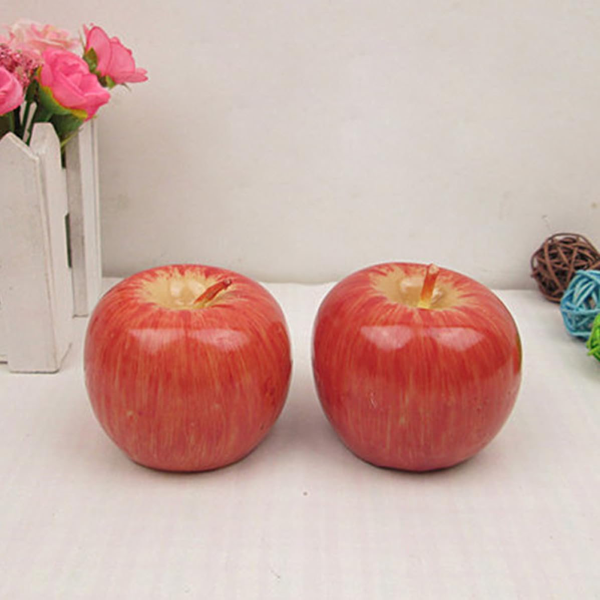 Christmas Fruit Candle Decor Christmas Simulation Creative Red Plastic