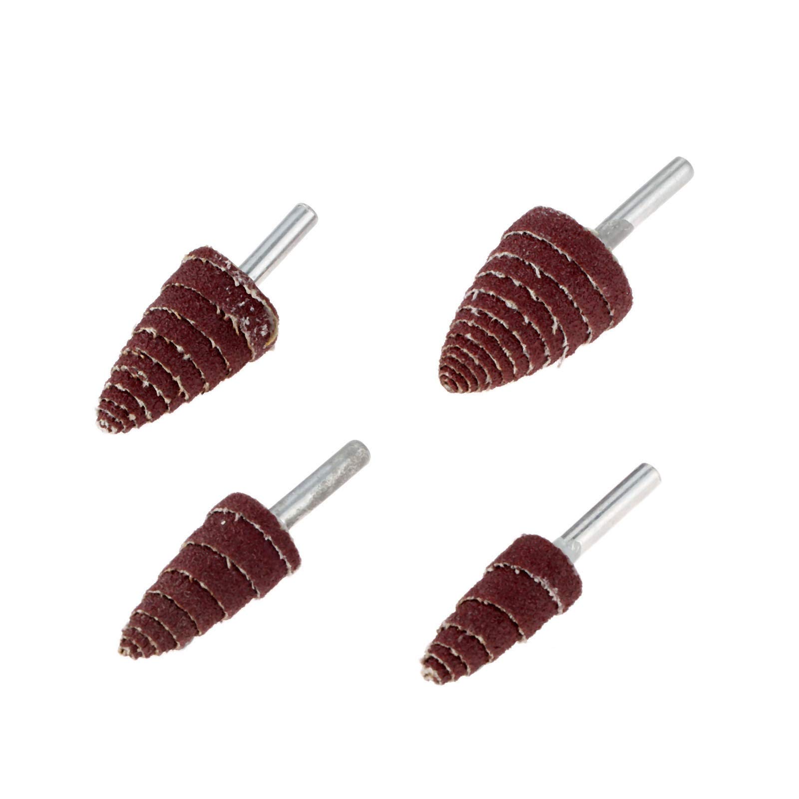 Cotton Fiber Mounted Points,1/4x1/2x1/8 in. AO, Type W163, 80 Grit, (Pack of 1)