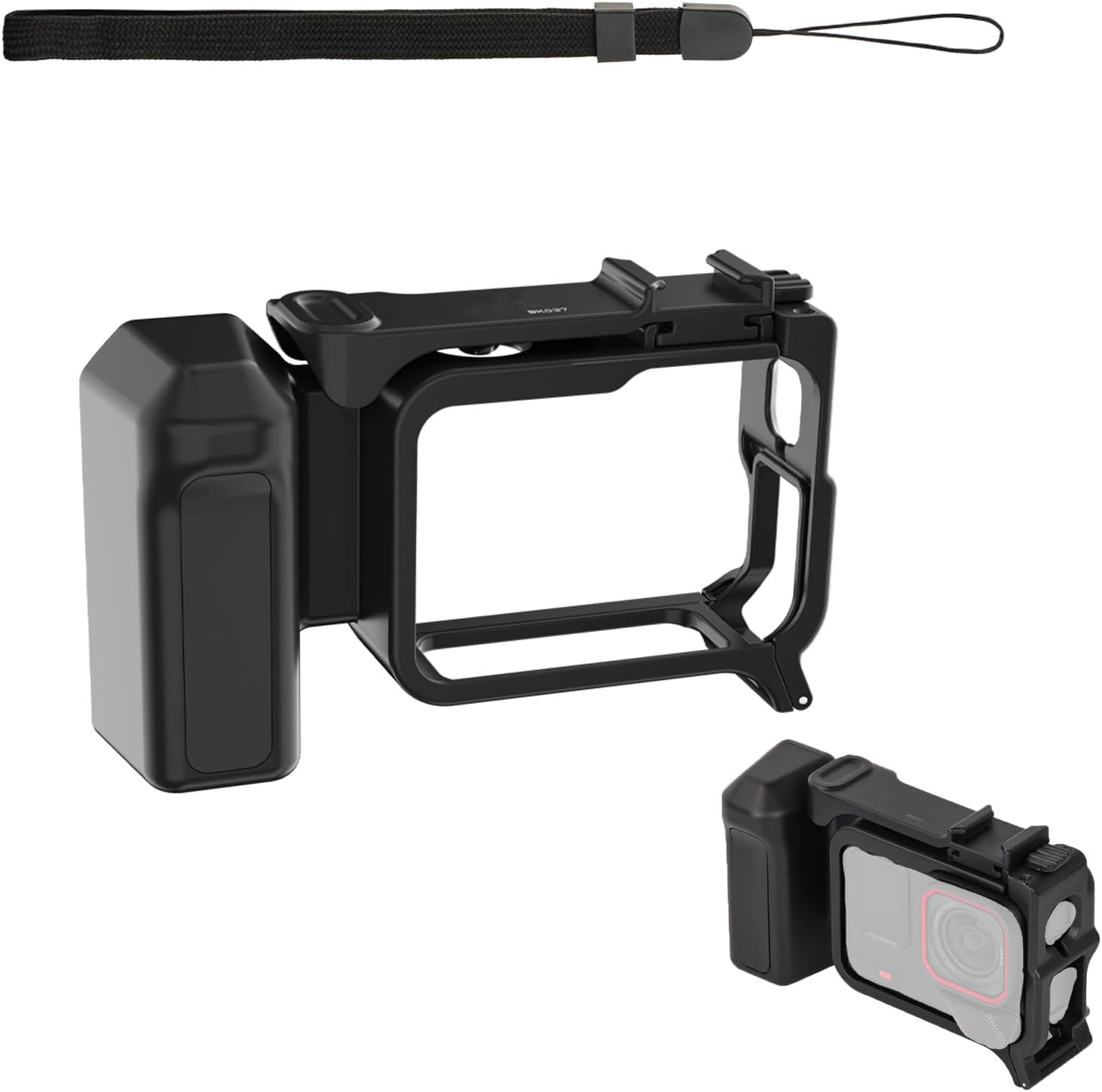 Xplorer Grip Pack for Insta360 Ace Pro 2/1 with Cold Shoe Interface Lightweight Cage Frame Quick Release Shooting Handle with Lanyard for Action Cameras Accessories