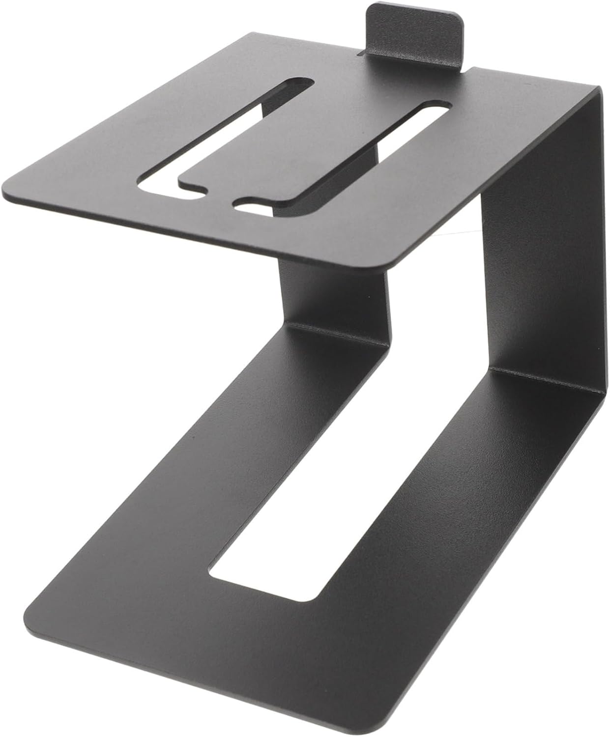 Kisangel Black Desktop Speaker Stand Universal Metal Speaker Bracket 1-Piece Compact Holder