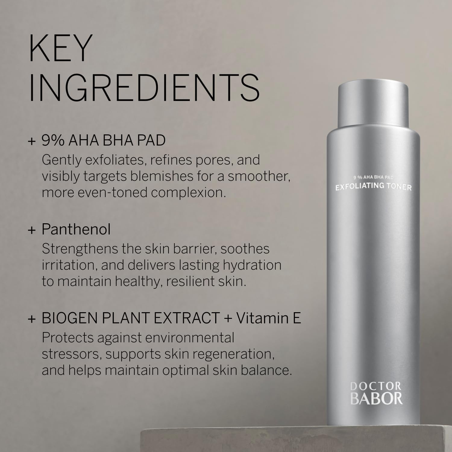 Doctor BABOR Exfoliating Toner | Facial Toner for Blemished and Oily Skin | Anti-Pimples and for Finer Pores | with AHA, BHA and PAD | 200 ml