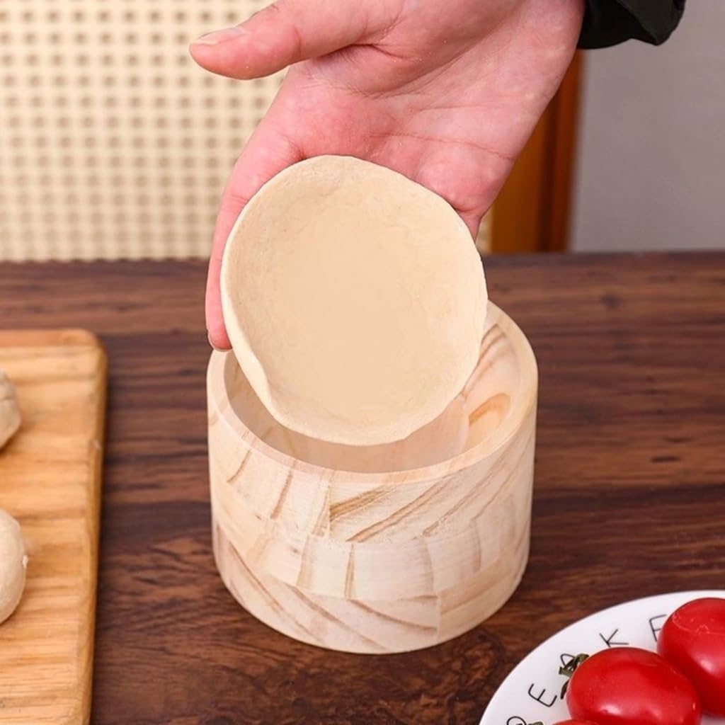 Traditional Chinese Dumpling Making Mold Handmade Wooden Dumpling Skin Maker Dough Shaping Accessories