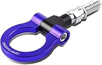 Vista 12 de Auto Dynasty Compatible con BMW 3/5/7/Z-Series/Mini Cooper Ganchos de remolque delanteros/traseros de aluminio M15.8xP3.175 (Negro)