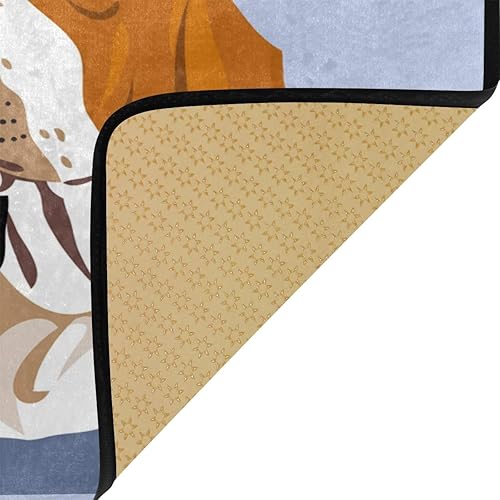 Miniatura 5 de VIKKO Linda alfombra de cocina para perros de basset Hound 39.0 x 19.7 in antideslizante para el suelo de la alfombra para interior sala de estar