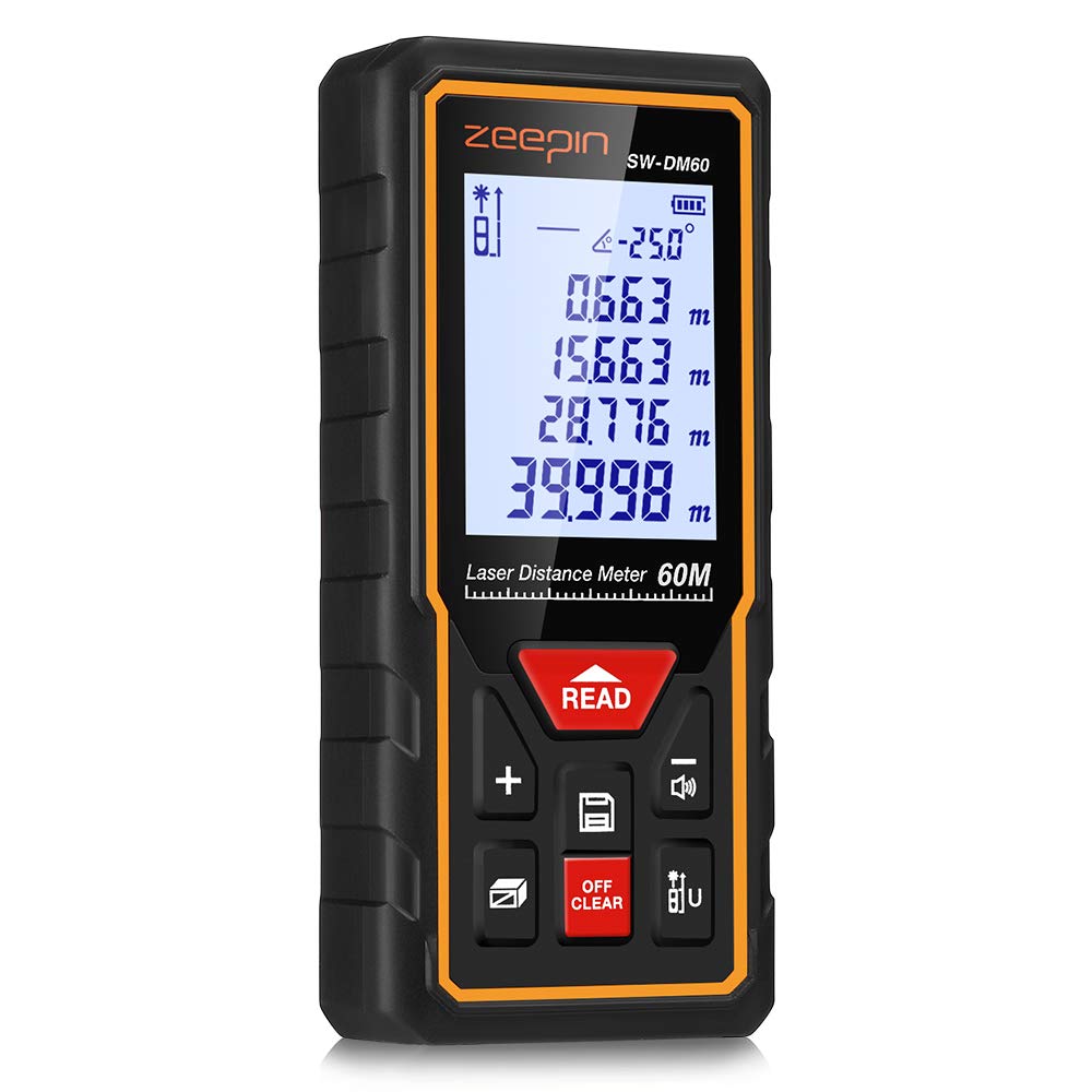 SW-DM60 Medidor de distancia láser digital de mano para interiores/exteriores 60M(S 60M)