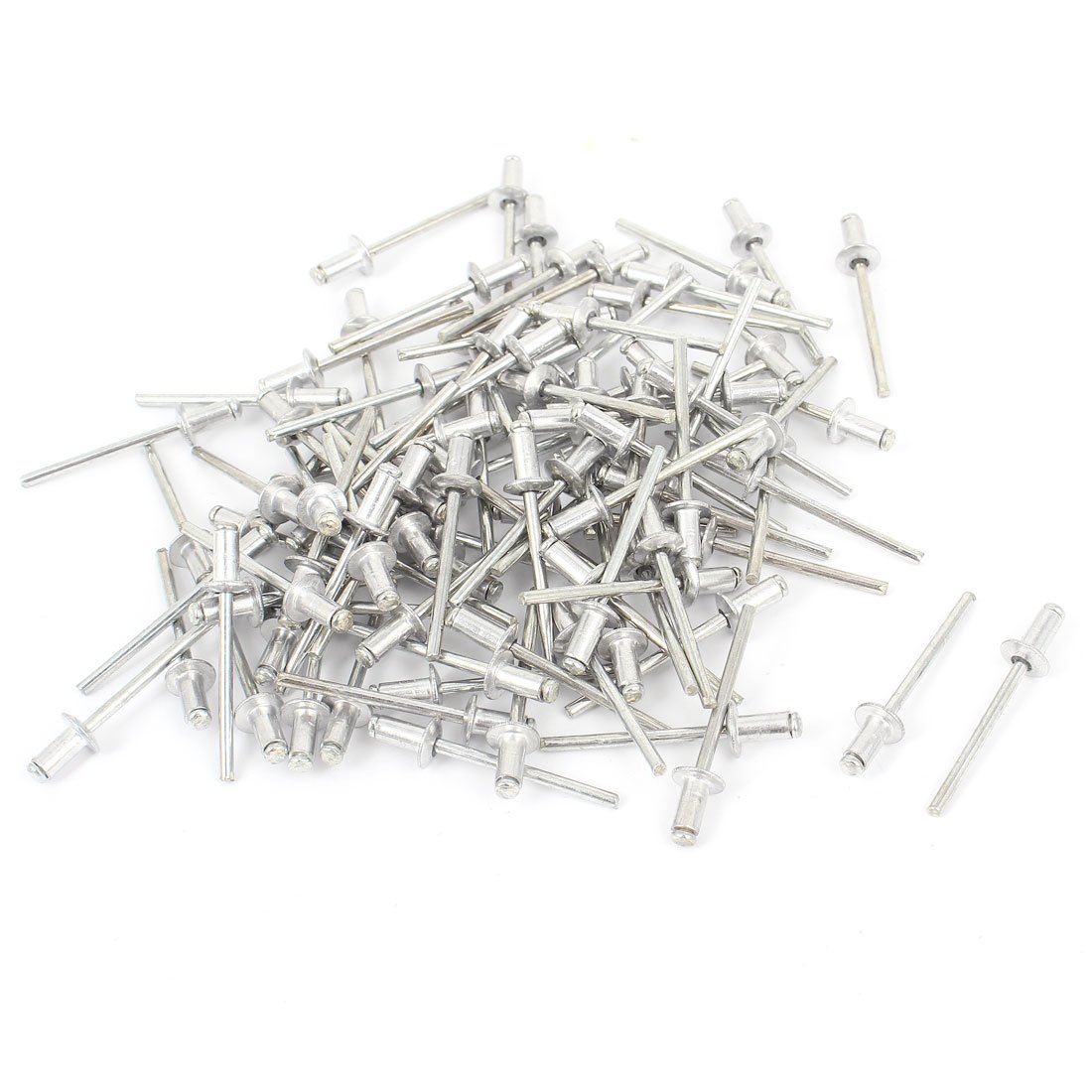 Aexit 100 Pcs Quality Parts Silver Tone Mandrel Protruding Head Aluminium Self-plugging Rivets 33mmx2mm Model:33as432qo326