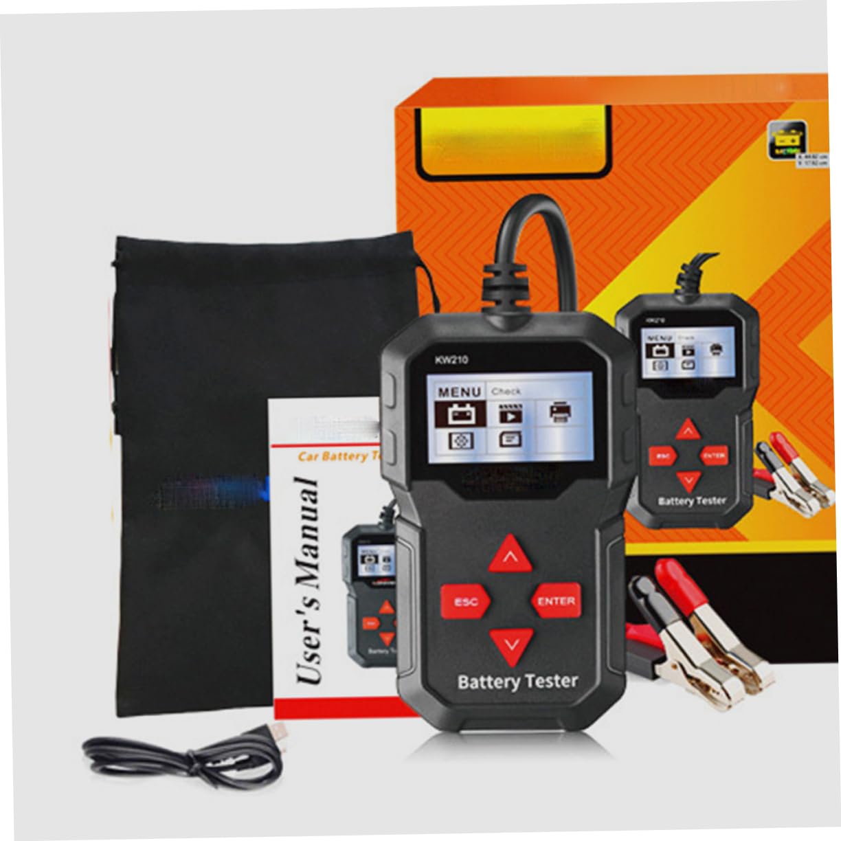 12V Car Battery Tester Measurement 100-2000 Auto Battery Testing Tool for Vehicles Compatible Windows XP 7 8 10 Supports Online Upgrade and Data Printing