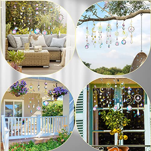 image for Maitys 7 Pcs Crystal Suncatcher Sun Catchers Indoor Window Ha