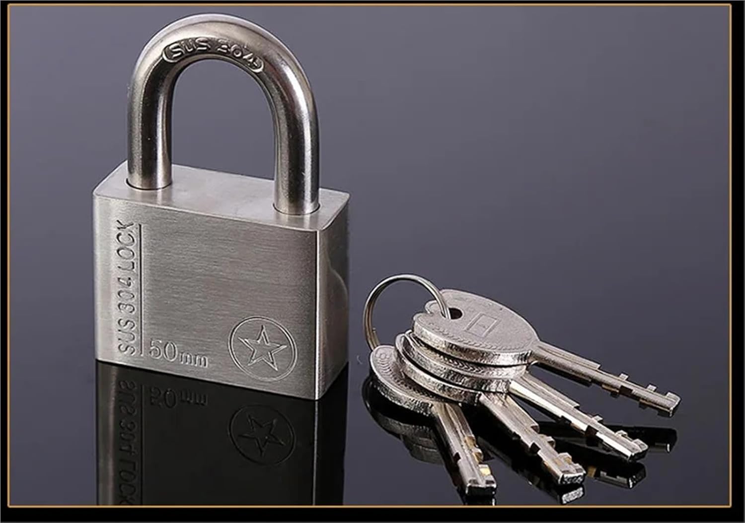 Stainless Steel 304 Padlock Rust Theft 1Pcs(Short Hook 30MM)