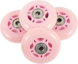 Toddmomy Rodas Elásticas Altas De 4 Peças Rodas De Bagagem Placa Deslizante Para Crianças Ao Ar Livre Rodas De Skate Para Acessório De Patinação Roda De Polia Rosa