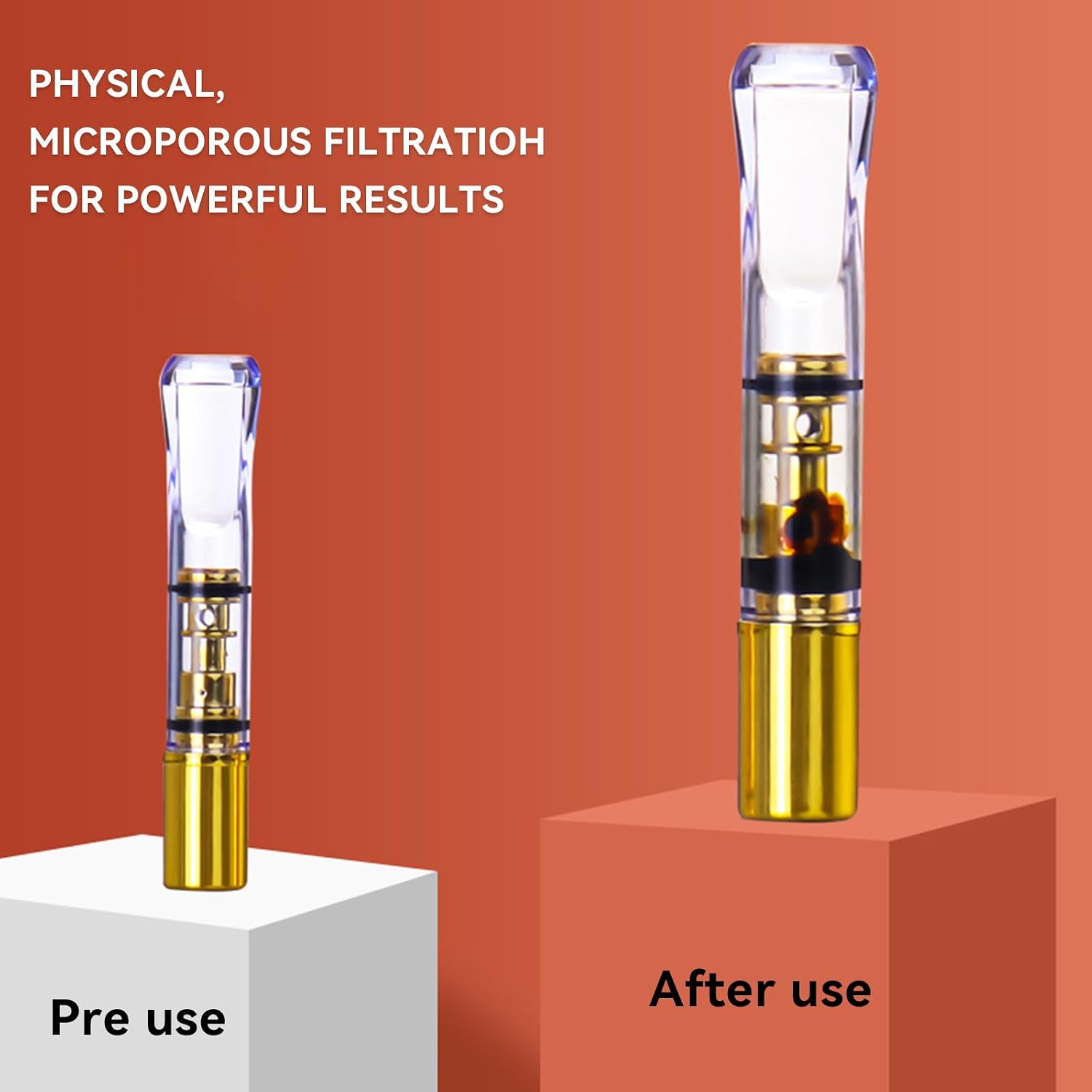 Cigarette Filters Mirror Plating 10pcs Microporous Filter Cigarette Holder image 2
