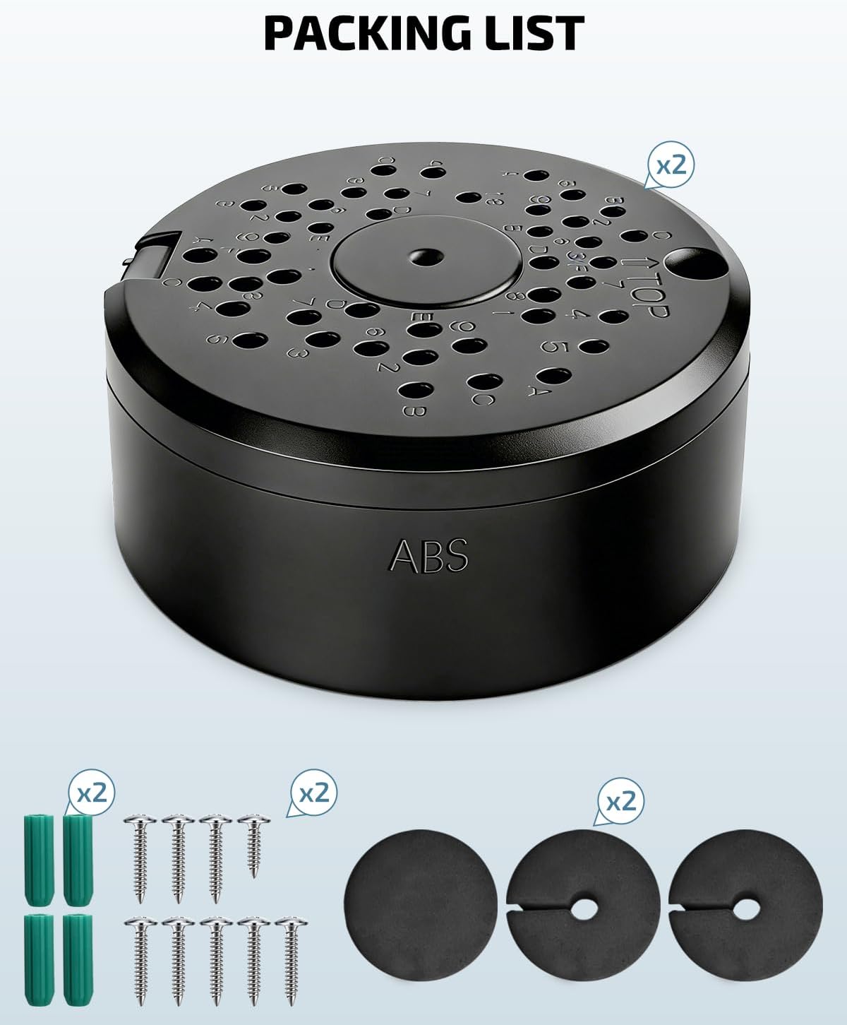 ABS Security Camera Junction Box, Plastic Universal Security Camera Mount Waterproof Enclosure for CCTV Junction Boxes for Bullet Surveillance Cameras