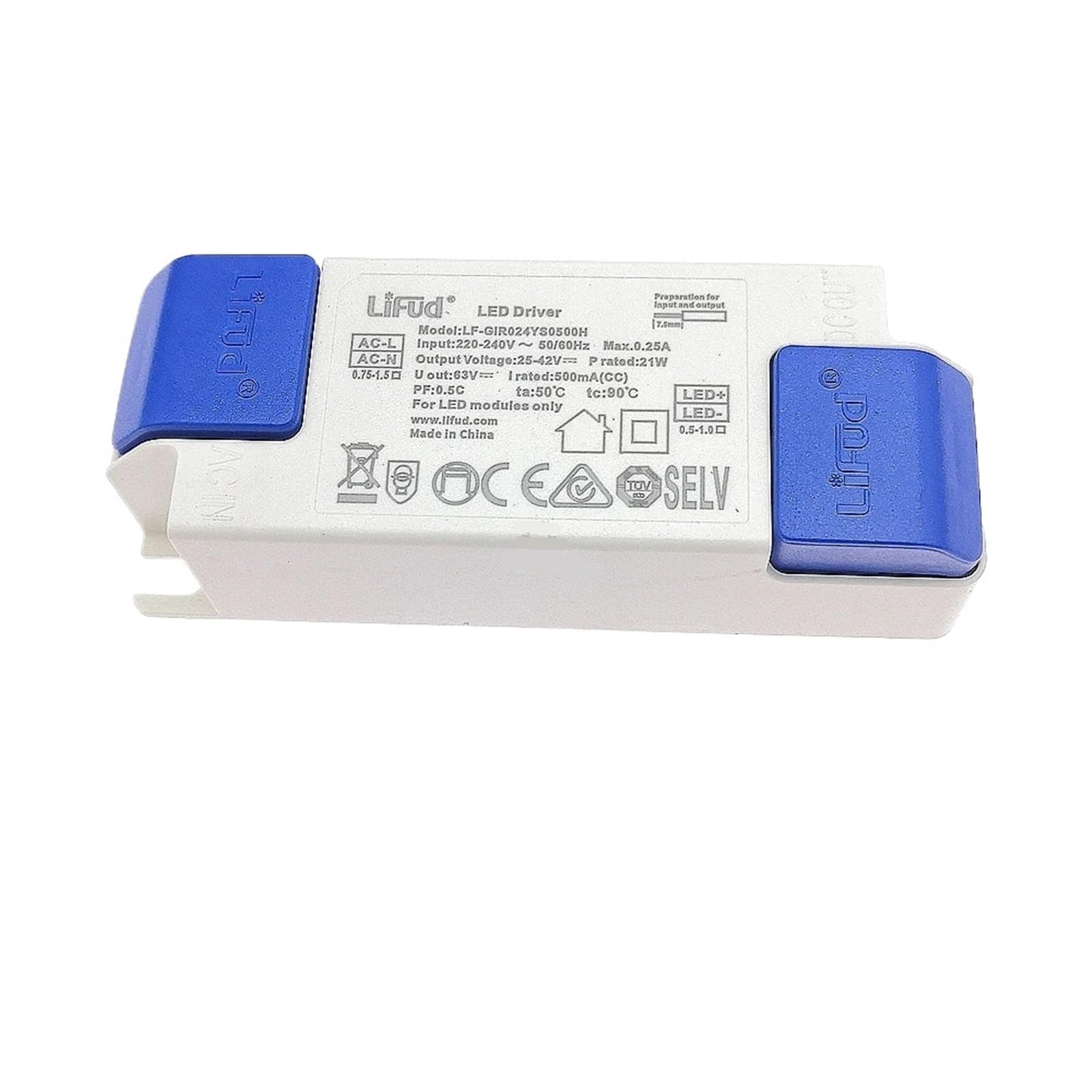 FCARUMIQP 1pcs LED Driver No Flicker LF-GIRxxxYS 25-42V 135mA 180mA 200mA 300mA 450mA 600mA Panel Light Power Supply(GIR024YS0500H)
