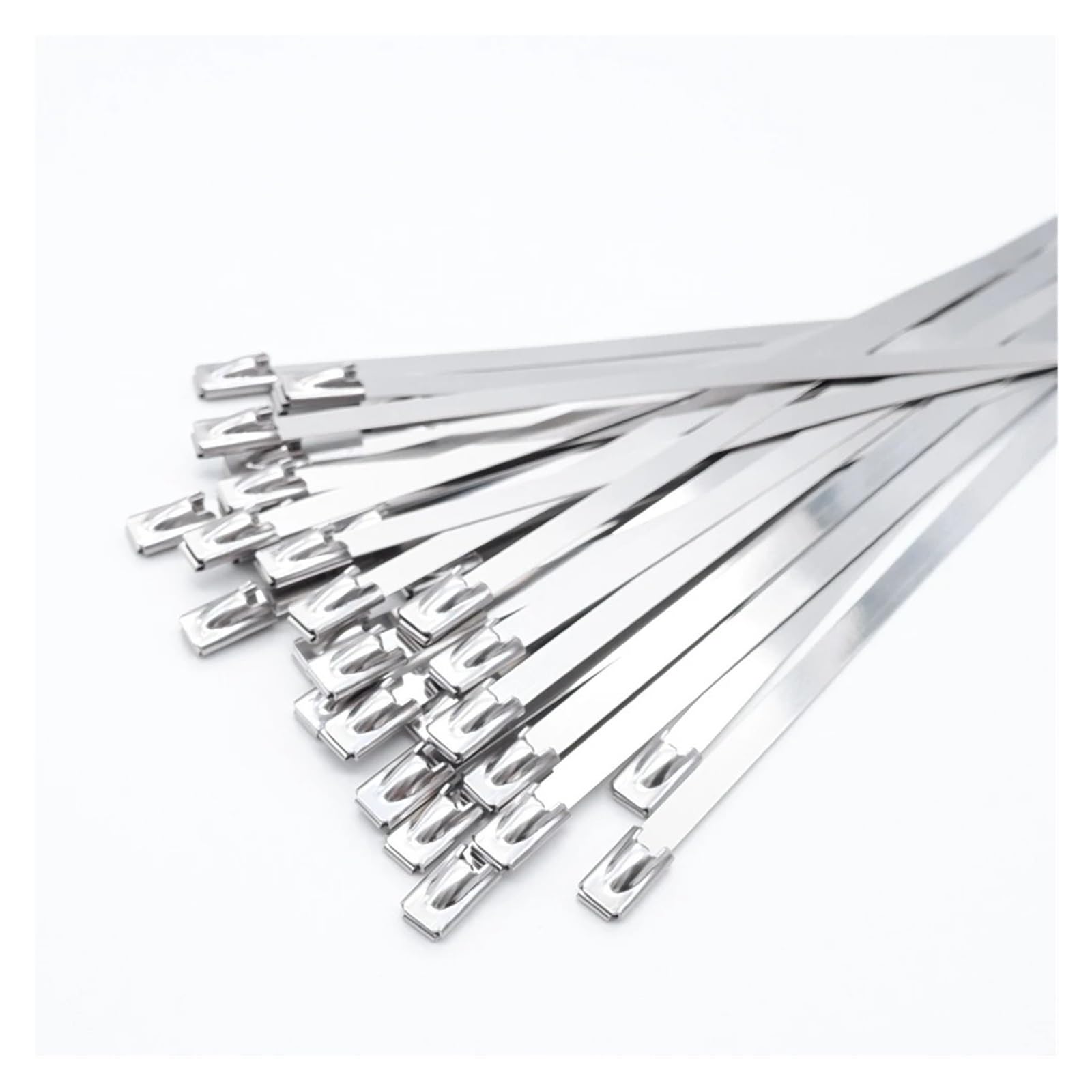 Fascette fermacavi metalliche in acciaio inossidabile da 50 pezzi, fascetta fermacavi autobloccante larghezza 4,6 mm, organizer per supporti fermacavi multiuso(4.6x1000mm)