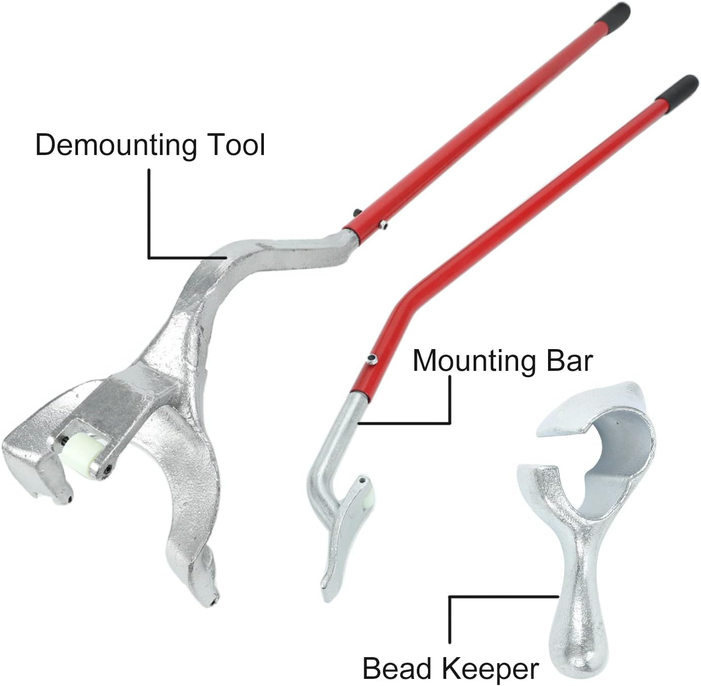 BLACKHORSE-RACING 22.5" to 24.5" Tire Changer Mount Demount Removal Tool Tubeless Truck Extra Bead Keeper Red