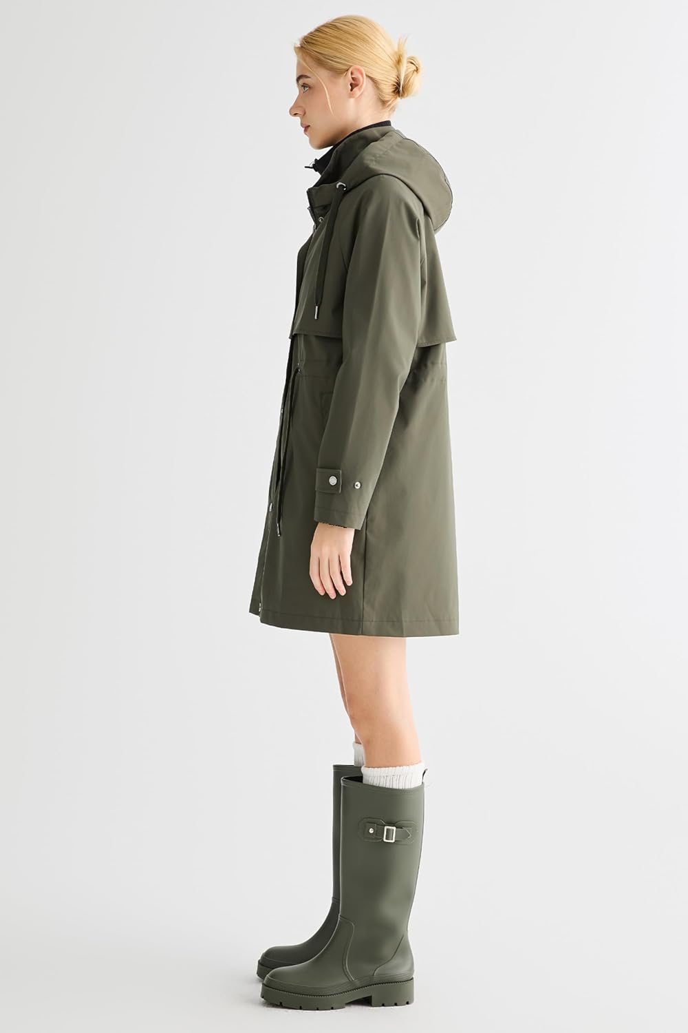 Orolay Women's Long Windbreaker Hooded Light Jacket Active Outdoor Anoraks - Image 7