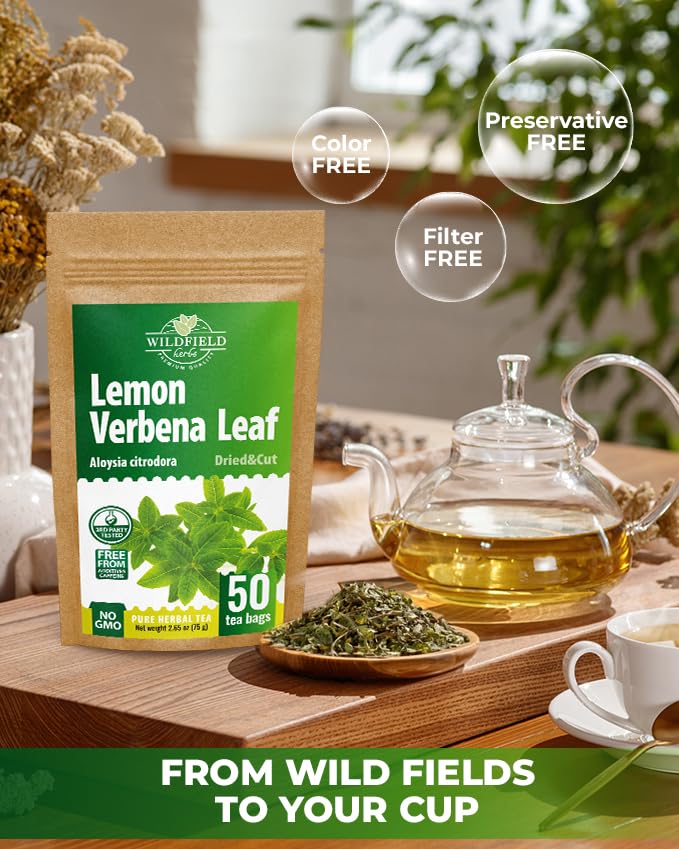 Amazon.com : 50 Bags Lemon Verbena Tea Dried Cut Leaves Herb