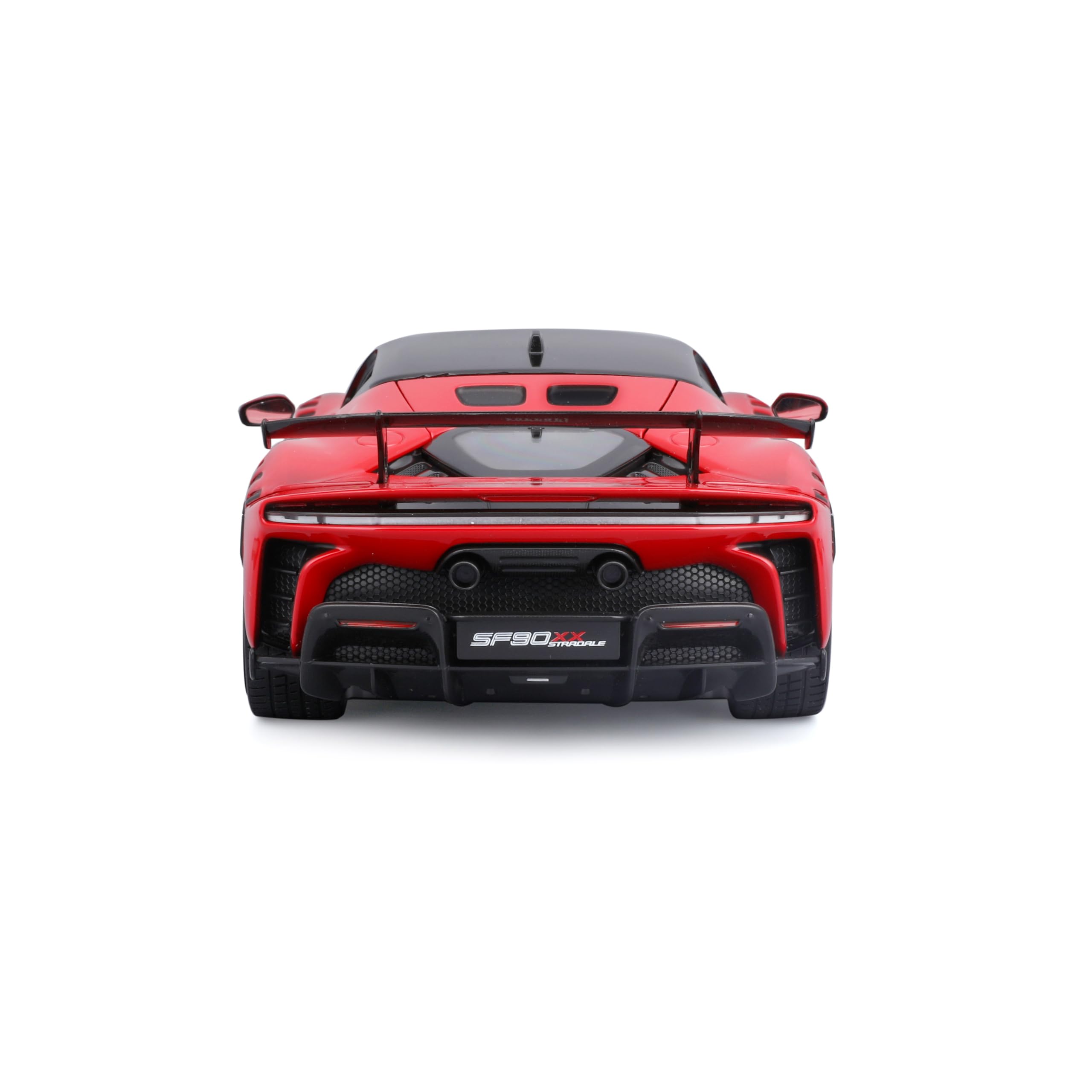 Bburago "Race&Play Ferrari SF90 XX Stradale, Rosso Corsa - Supercar Modellauto 1:18 Die-Cast Originalgetreues Sammlerauto Spielzeugauto mit beweglichen Elementen ab 3+ (18-16020RD-1)