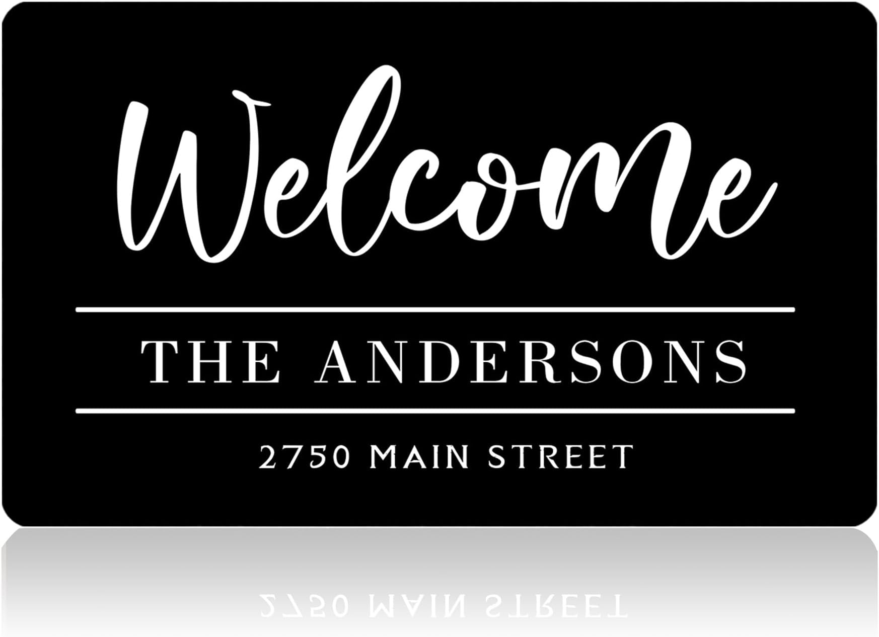 Personalized Monogram Door Mats with Family Name Custom Welcome Door Mat for Front Door with Anti-Slip Backing Personalized Doormat with Initial for Home Entrance Made in USA