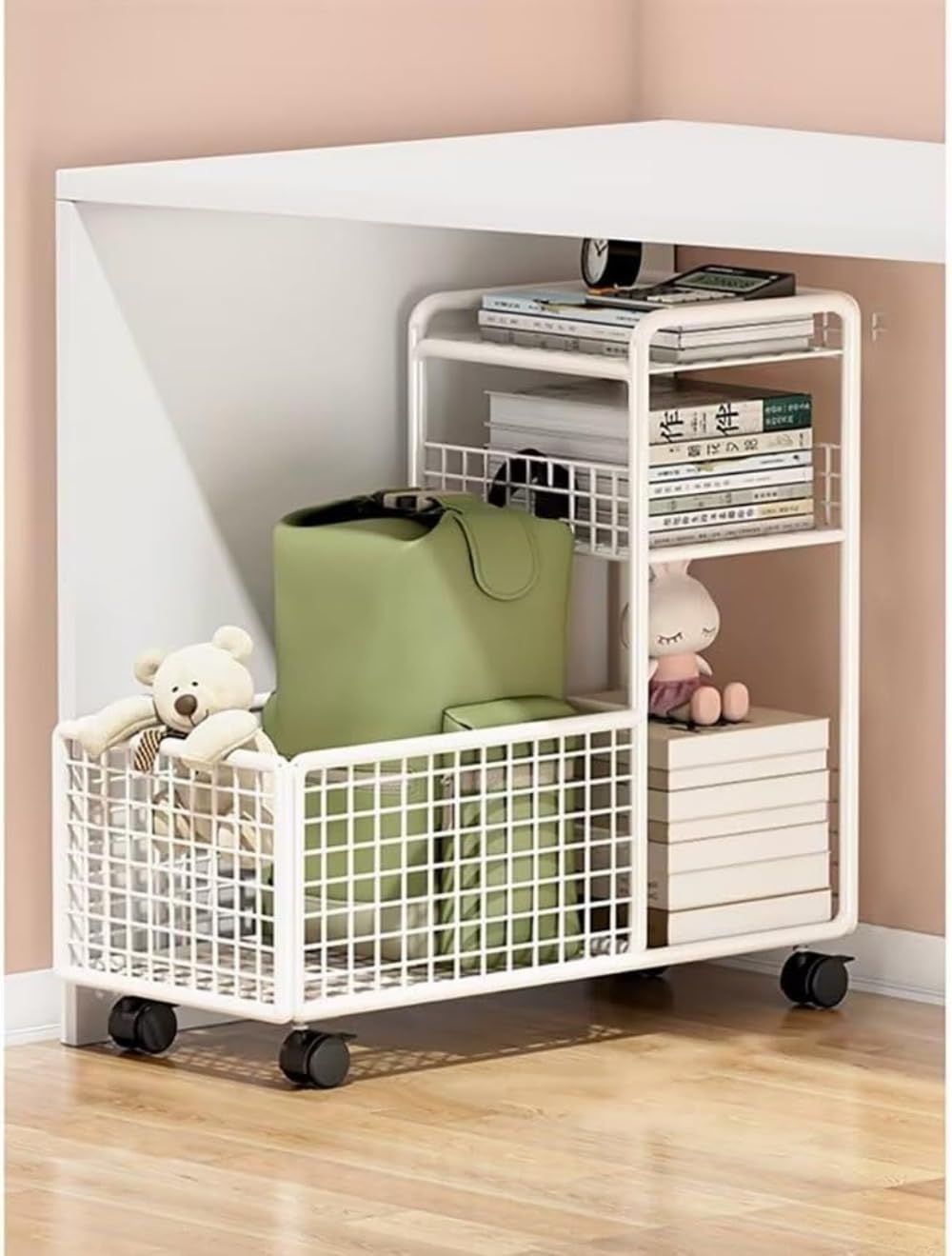 Amazon.co.jp: 本棚 キャスター付き ブックスタンド ファイル