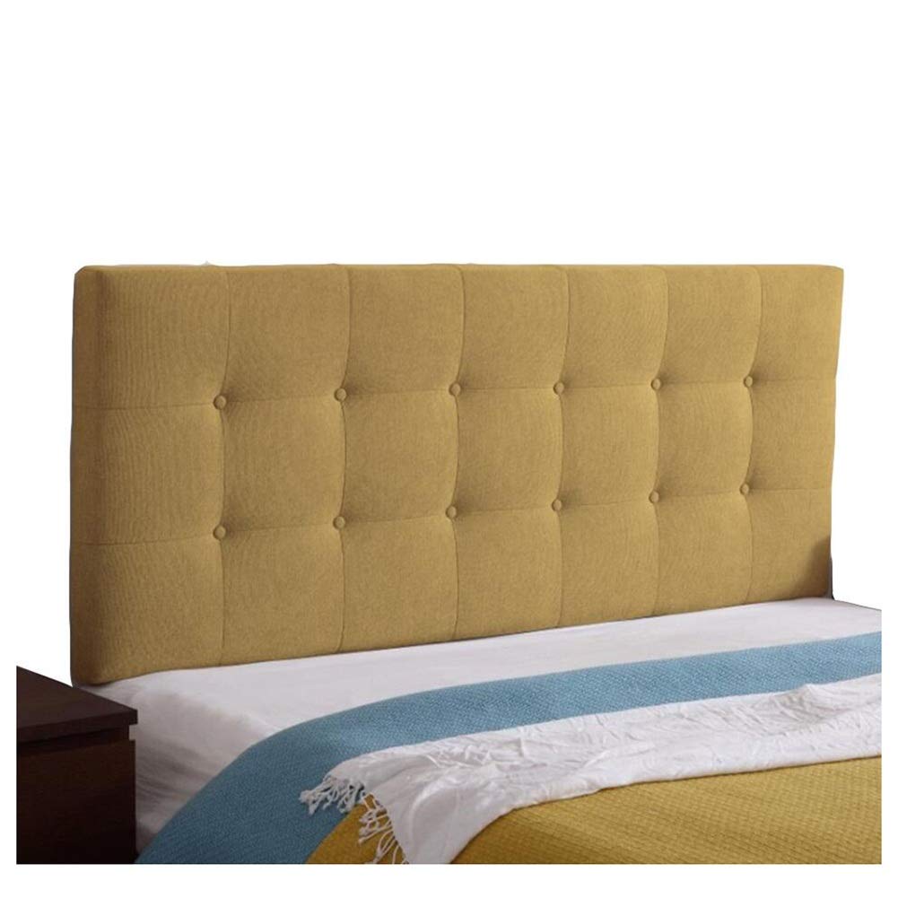 LIANGJUN Bedside Backrest Cushion Wall Pillow Soft Case Breathable Backrest No Headboard Lumbar Support Washable, 8 Solid Colors (Color : Yellow, Size : 120CM)