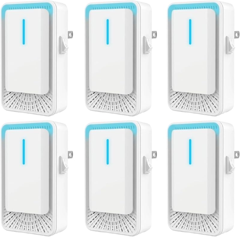 Air Ionizers Purifier for Home: 2026 Upgraded Negative Ion Generator,Air Freshener for Bedroom Bathroom Kitchen Pet Room, Quiet Filterless Ionic Air Cleaner for Smoke Dust, 6 Pack