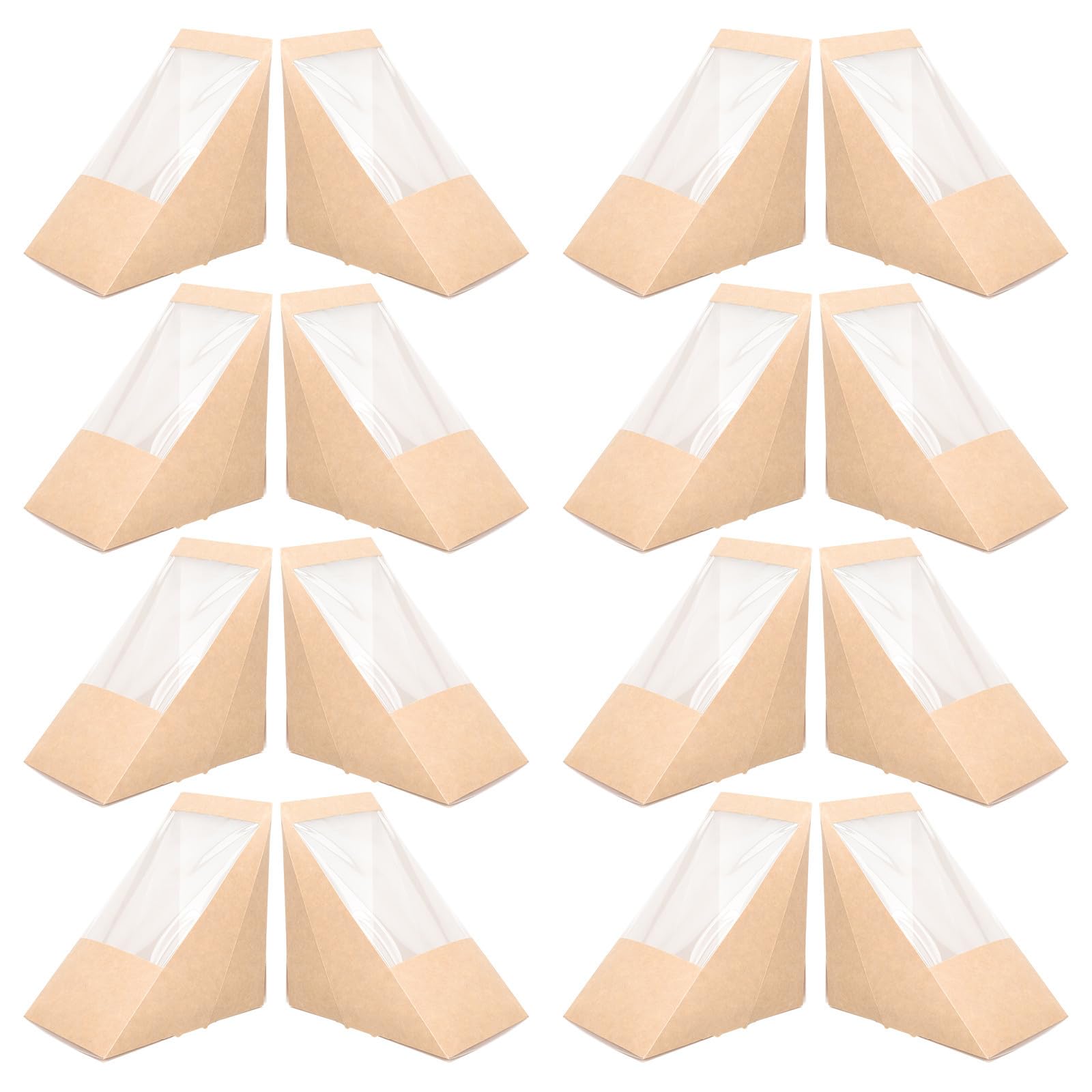 SHINEOFI 100 Pièces Boîte à Pâtisserie Triangulaire Légère en Papier