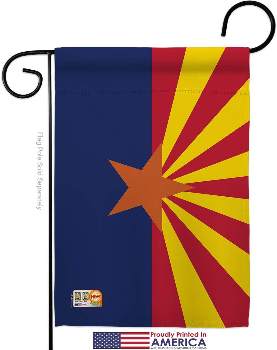 Arizona Garden House Flags Set Americana States USA American Territories Republic Country Particular Area Small Decorative Gift Yard Banner Made In 28 X 40